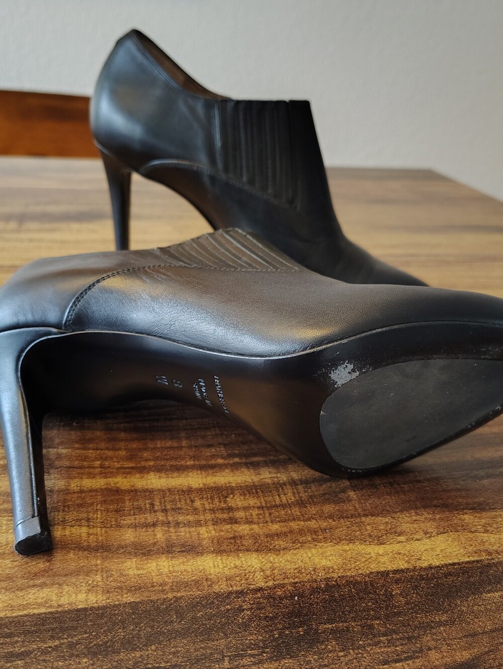 Inez Marisol 90 Black Calf Ankle Boot Booties 8
